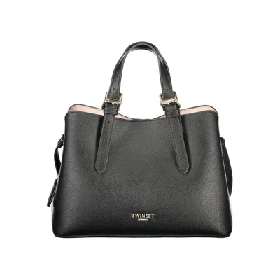 Twinset Polyurethane Women Women's Handbag In Black