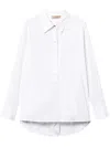 Twinset Twin-set White Poplin Button-up Dress In 白色