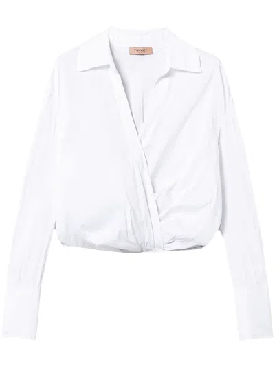 Twinset Poplin Blouse In White