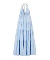 Twinset Robe Longue En Popeline Avec Volants