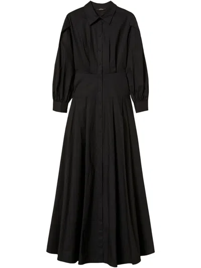 Twinset Poplin Shirt Dress In Black
