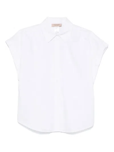 Twinset Poplin Shirt In White