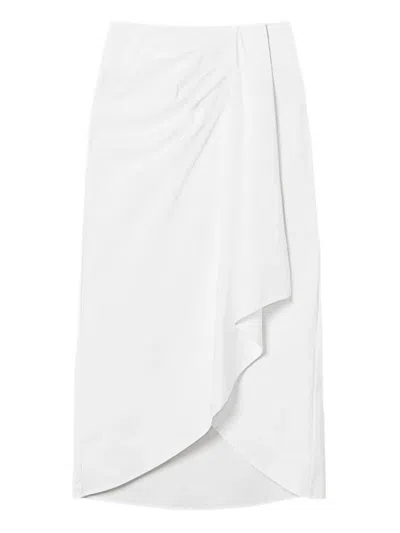 Twinset Poplin Skirt In White