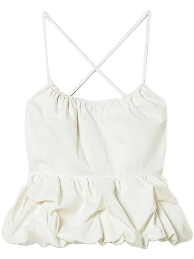 Twinset Poplin Top In Neutrals