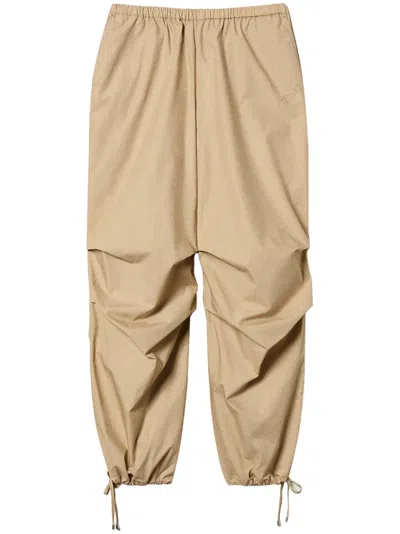 Twinset Poplin Track Pants In Neutrals