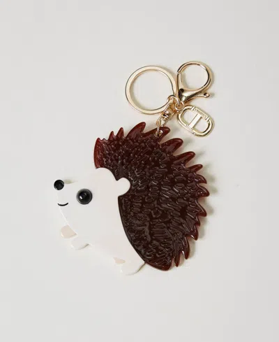 Twinset Porte-clés Hérisson Avec Oval T In Brown