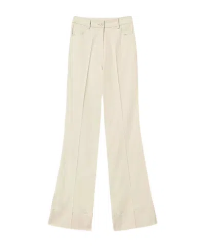 Twinset Pressed-crease Trousers In Yellow