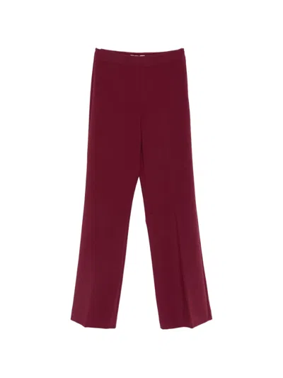 Twinset Pressed-crease Trousers In Red