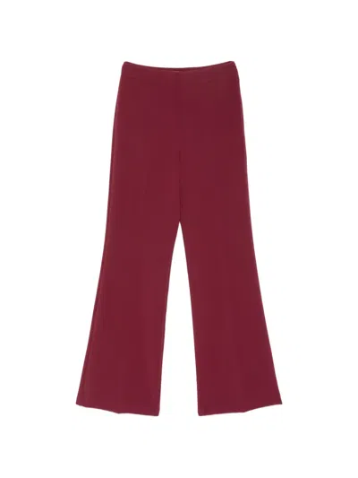 Twinset Pressed-crease Wide-leg Trousers In Pink