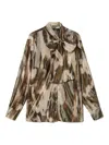 Twinset Print Bow-tie Shirt In Multi
