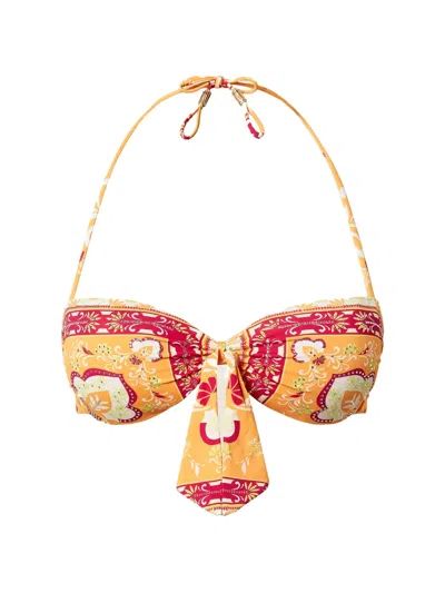 Twinset Printed Bandeau Bikini Top In Multi