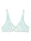 Twinset Printed Bikini Top In Green