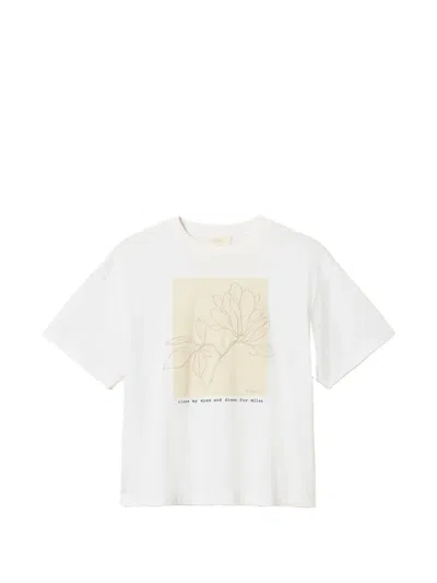 Twinset Printed Embroidered T-shirt In White