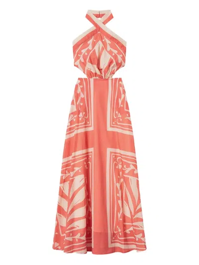Twinset Printed Halterneck Maxi Dress