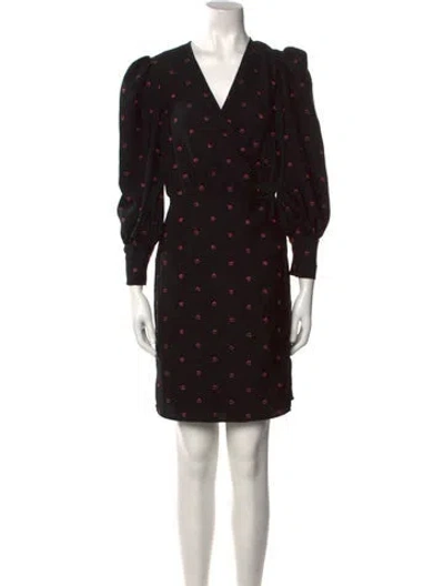 Pre-owned Twinset Printed Long Dress In Black