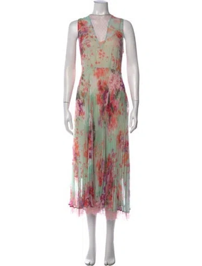 Pre-owned Twinset Printed Long Dress In Multi