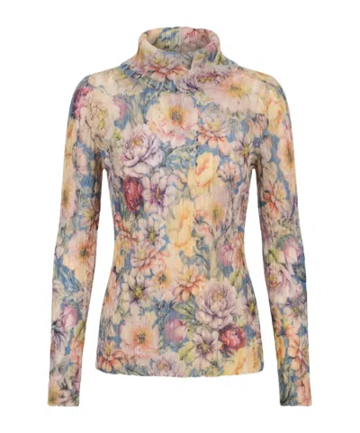 Twinset Printed Long-sleeve Knit Top In Multi