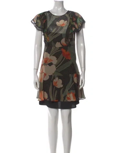 Pre-owned Twinset Printed Mini Dress In Multi