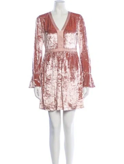 Pre-owned Twinset Printed Mini Dress W/ Tags In Pink