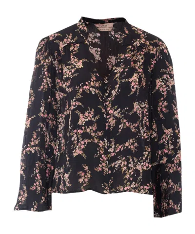 Twinset Lightweight Floral Printed Puffed-sleeve Blouse In Multi