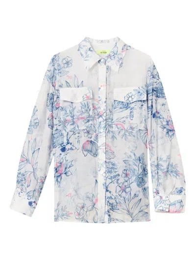 Twinset Printed Shirt In Blue