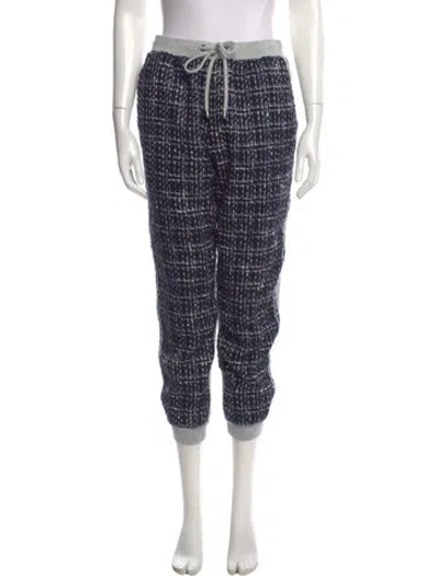 Pre-owned Twinset Printed Skinny Leg Pants In Blue