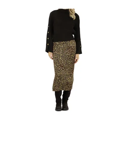 Twinset Printed Skirt In Brown