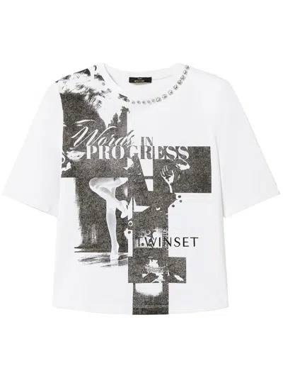 Twinset Printed T-shirt In 白色