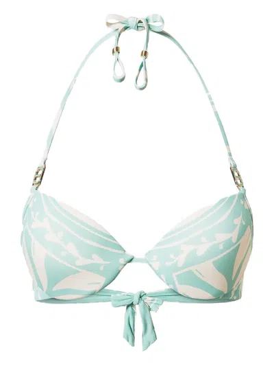 Twinset Printed Triangle Bikini Top In Green