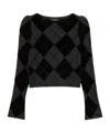 Twinset Pull Avec Losanges Et Incrustations In Black