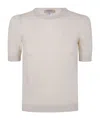 Twinset Short-sleeved Knitted Sweater In Neutral