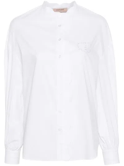 Twinset Puffed Shirt In White