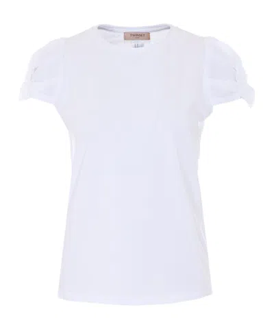 Twinset Puff-sleeve T-shirt In White