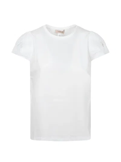 Twinset Puff-sleeve T-shirt In White