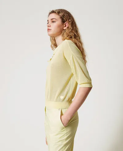 Twinset Pull Asymétrique In Yellow