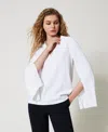Twinset Pull Avec Fentes In White