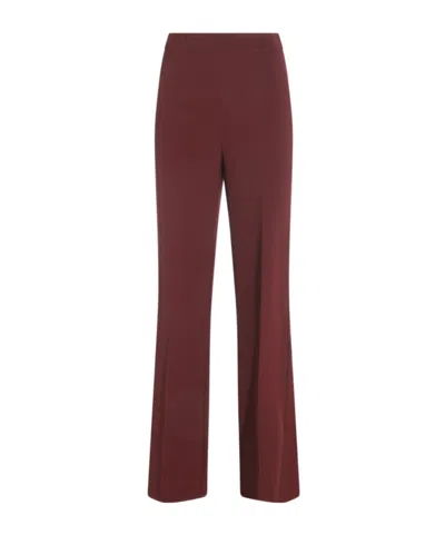 Twinset Pull-on Style Trousers In Burgundy