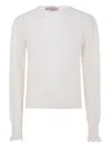 Twinset Twin-set Round Neck Sweater In White