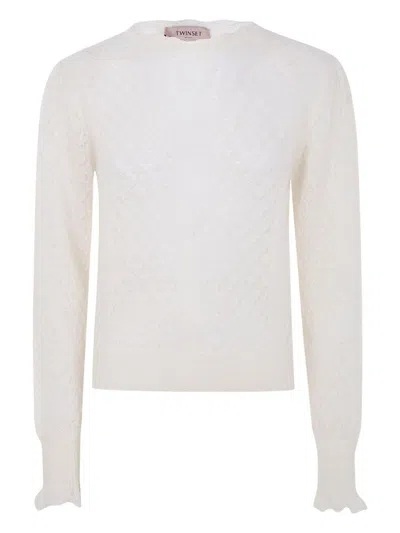 TWINSET SWEATER WITH SEMI-PERFORATED WORKMANSHIP TWINSET