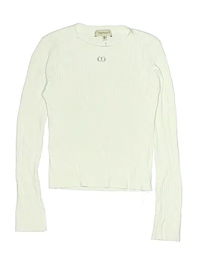 Pre-owned Twinset Kids' Pullover Sweater In Ivory