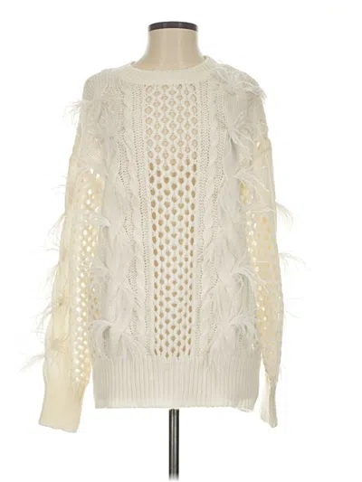 Pre-owned Twinset Pullover Sweater In White