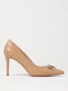 Twinset Oval T-plaque Pumps In Camel