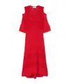 Twinset Red Midi Dress With Lace