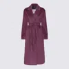 Twinset Purple Coat In Animal Print