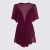 Twinset Purple Viscose Mini Dress