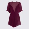 Twinset Purple Viscose Mini Dress