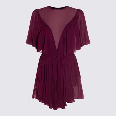 TWINSET TWINSET PURPLE VISCOSE MINI DRESS
