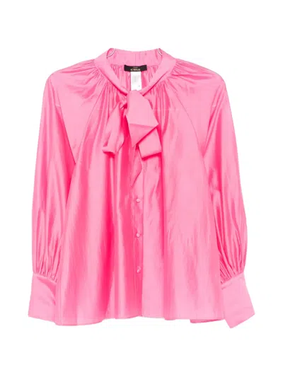 Twinset Pussy-bow Balloon-sleeve Blouse In Pink
