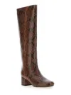Twinset Python Effect Polyurethane Boot In Animal Print