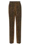 Twinset Python-print Wide-leg Trousers In Brown